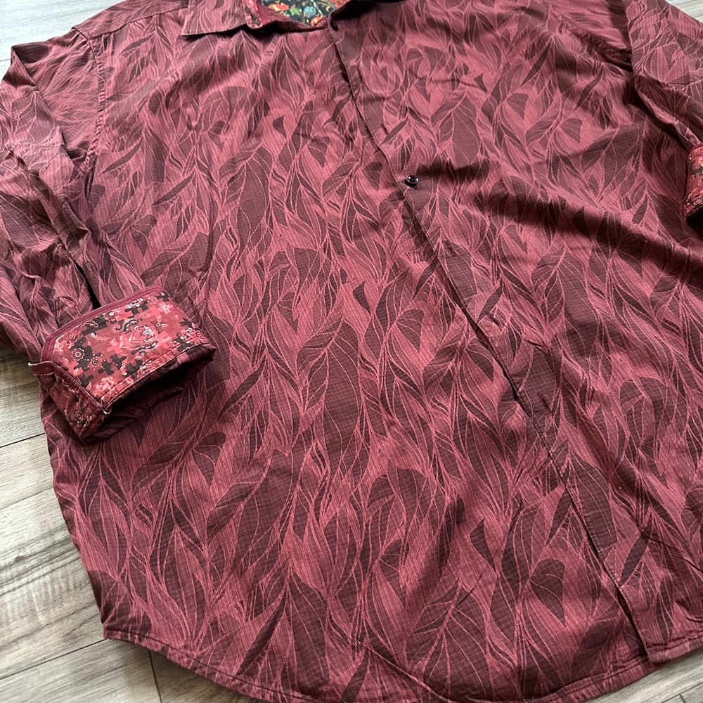 Robert Graham Men's Leaf Patterned Button Down Sh… - image 2